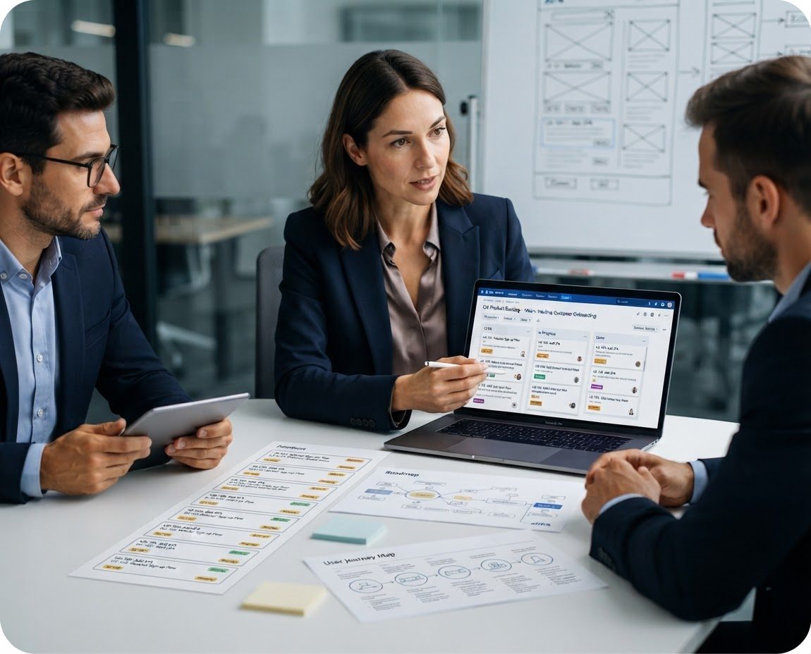 Product Owner présentant un backlog produit